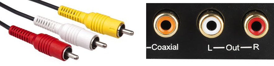 RCA male and female cable connector